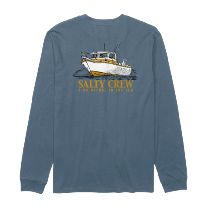 Salty Crew Salty Crew Men's Throttle LS Tee Slate S Mens Long Sleeve T-Shirts