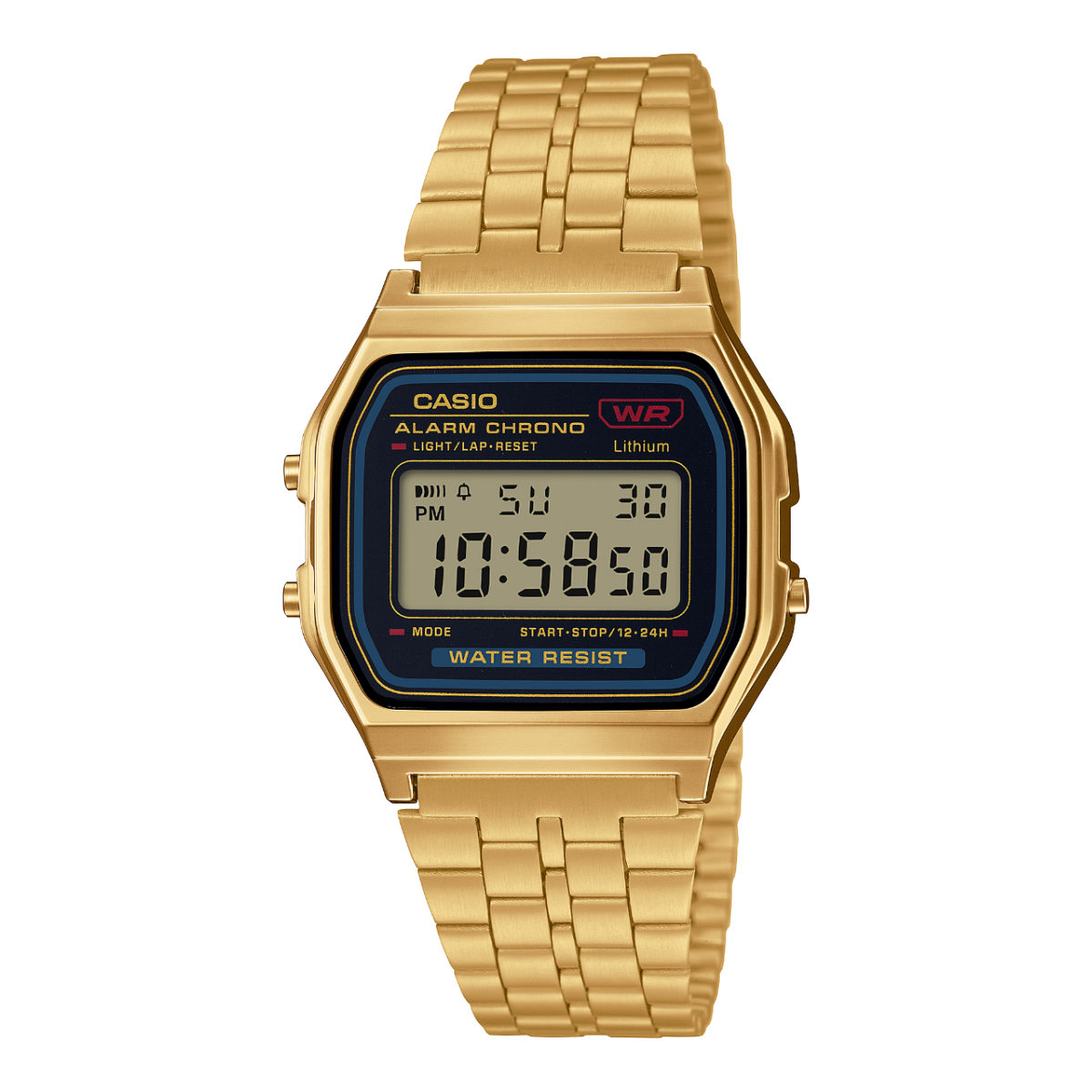 G Shock Casio A159WGEA-1 Watch Mens Watch Metal Bands