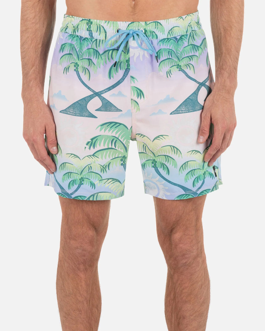 Hurley Hurley Men's Cannonball Volley 17" Shorts Candy Pink S Mens Elastic Swim Trunks