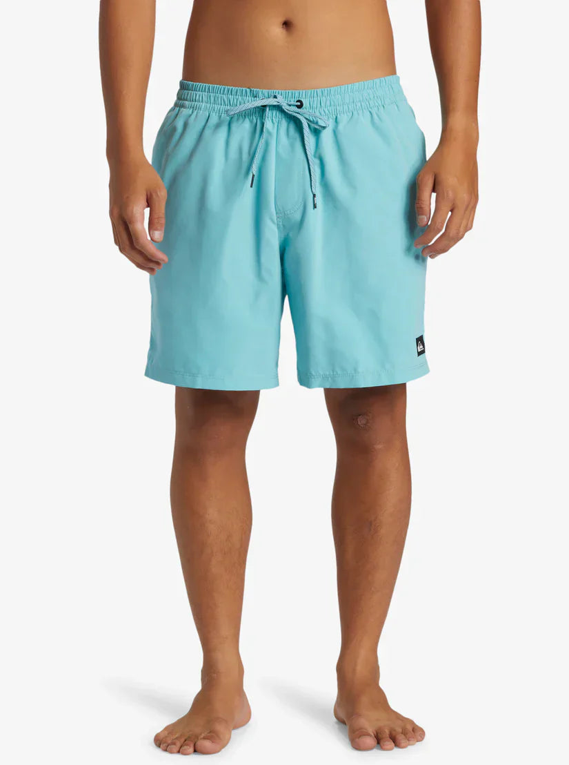 Quiksilver Quiksilver Men's Everyday Solid Volley 17" Marine Blue S Mens Elastic Swim Trunks