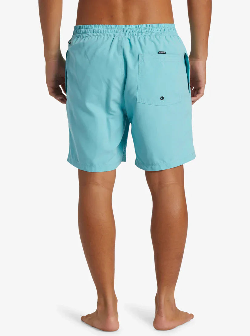 Quiksilver Quiksilver Men's Everyday Solid Volley 17" Marine Blue S Mens Elastic Swim Trunks