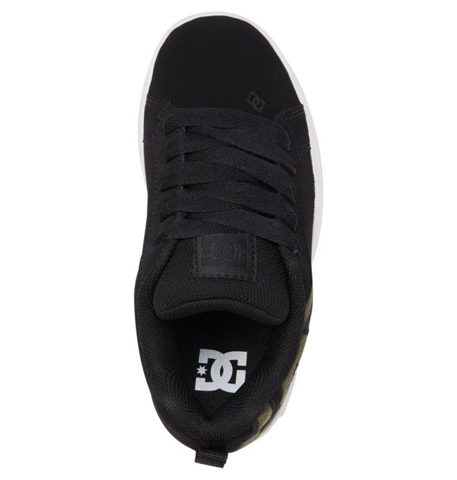 DC Mens Court Graffik Shoes - Black/Black/Green
