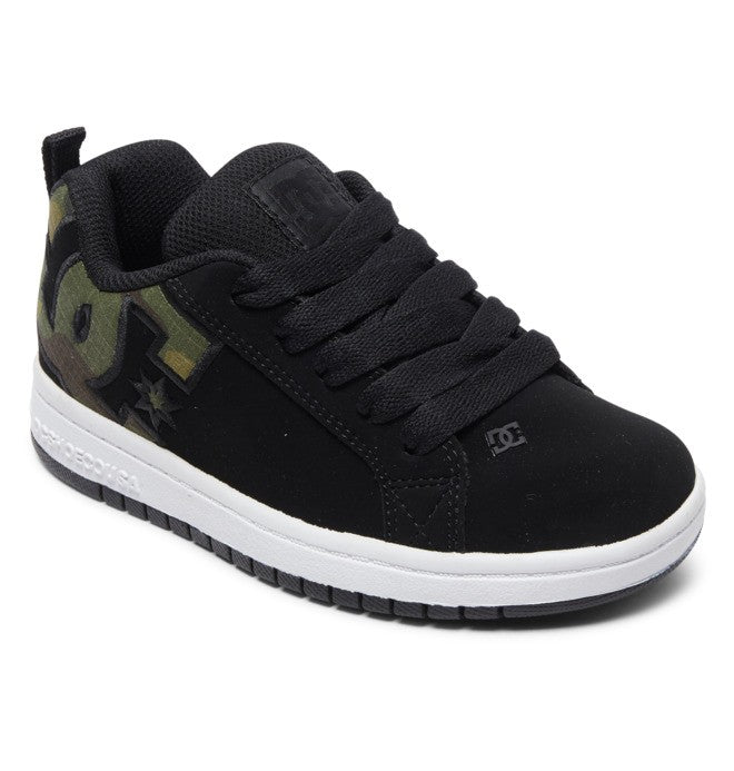 DC Mens Court Graffik Shoes - Black/Black/Green