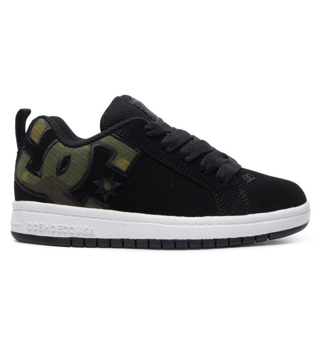 DC Mens Court Graffik Shoes - Black/Black/Green