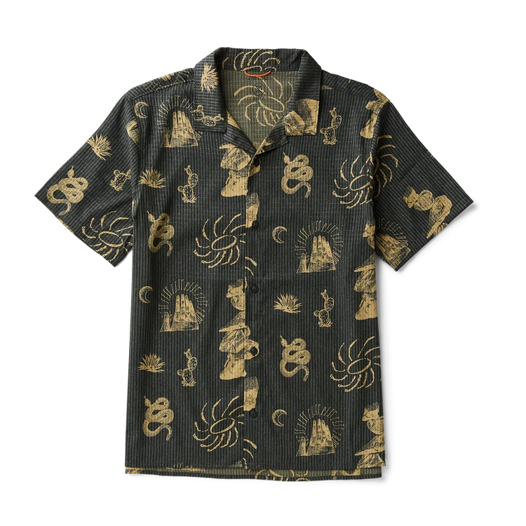 Roark Roark Men's Bless Up Trail Short Sleeve Shirt - Onyx Onyx M Mens Button Up Short Sleeve Shirts