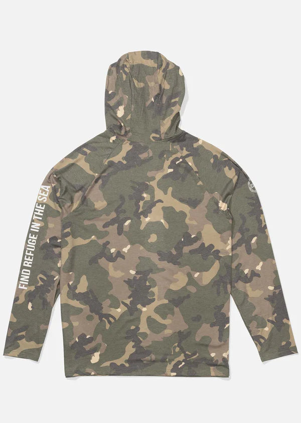 Salty Crew Salty Crew Men's Mariner Lite UV Hoodie Green Camo M Mens Pullover Hoodies