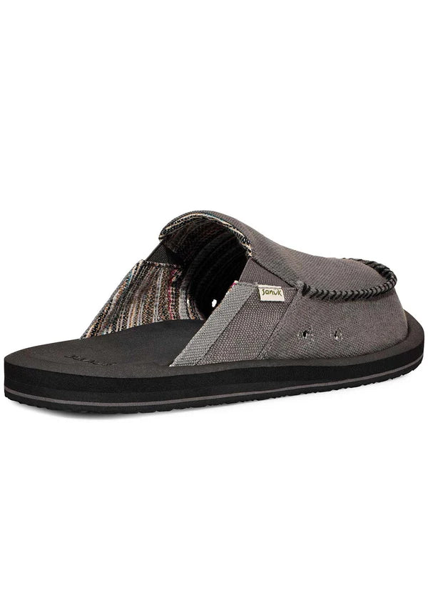Sanuk Sanuk Men's You Got My Back Hemp - Dark Grey Dark Grey 10 Mens Slip On Shoes 6 to 18