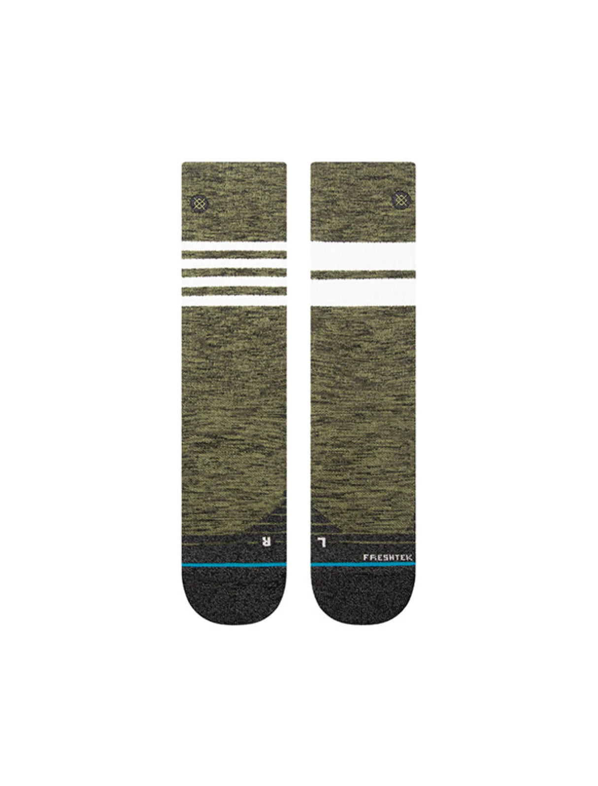 Stance Off Trail Socks in Dark Olive, detail view