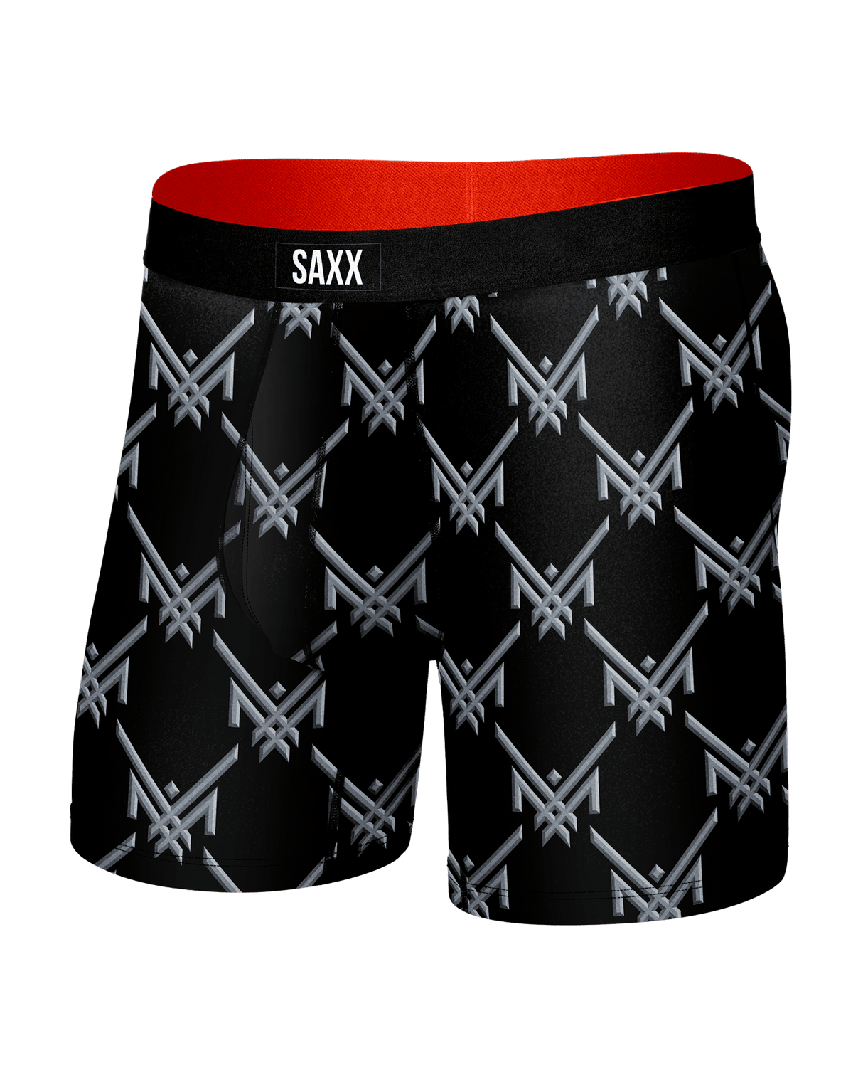 Saxx Saxx Men's Multi-Sport Mesh Boxer Brief Fly - MAXX LUXX LOGO-BLACK MAXX LUXX LOGO-BLACK S Mens Boxer Brief Underwear