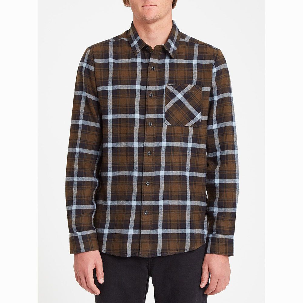 Volcom Mens Caden Plaid Long Sleeve Shirt
