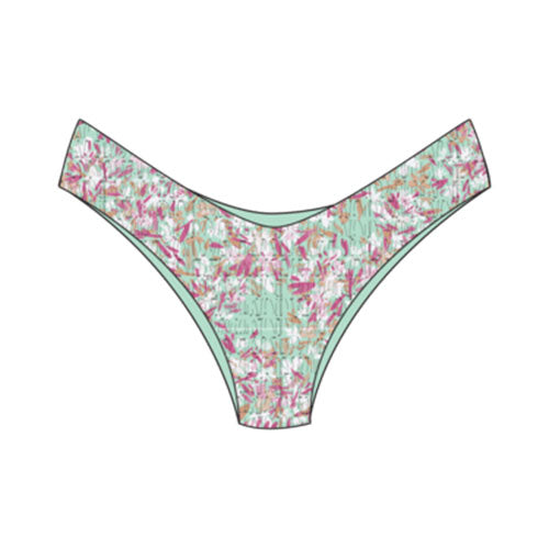Roxy Ditsy In Paradise Cheeky Smock Bikini Bottoms