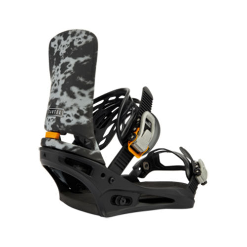 Burton Burton Cartel Re:Flex Mens Snowboard Bindings Gray Acid Wash L Mens Snowboard Bindings