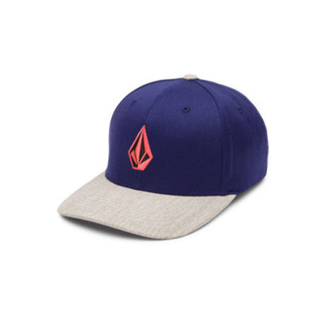Men's Volcom Full Stone Heather Flexfit Hat in Blueprint.