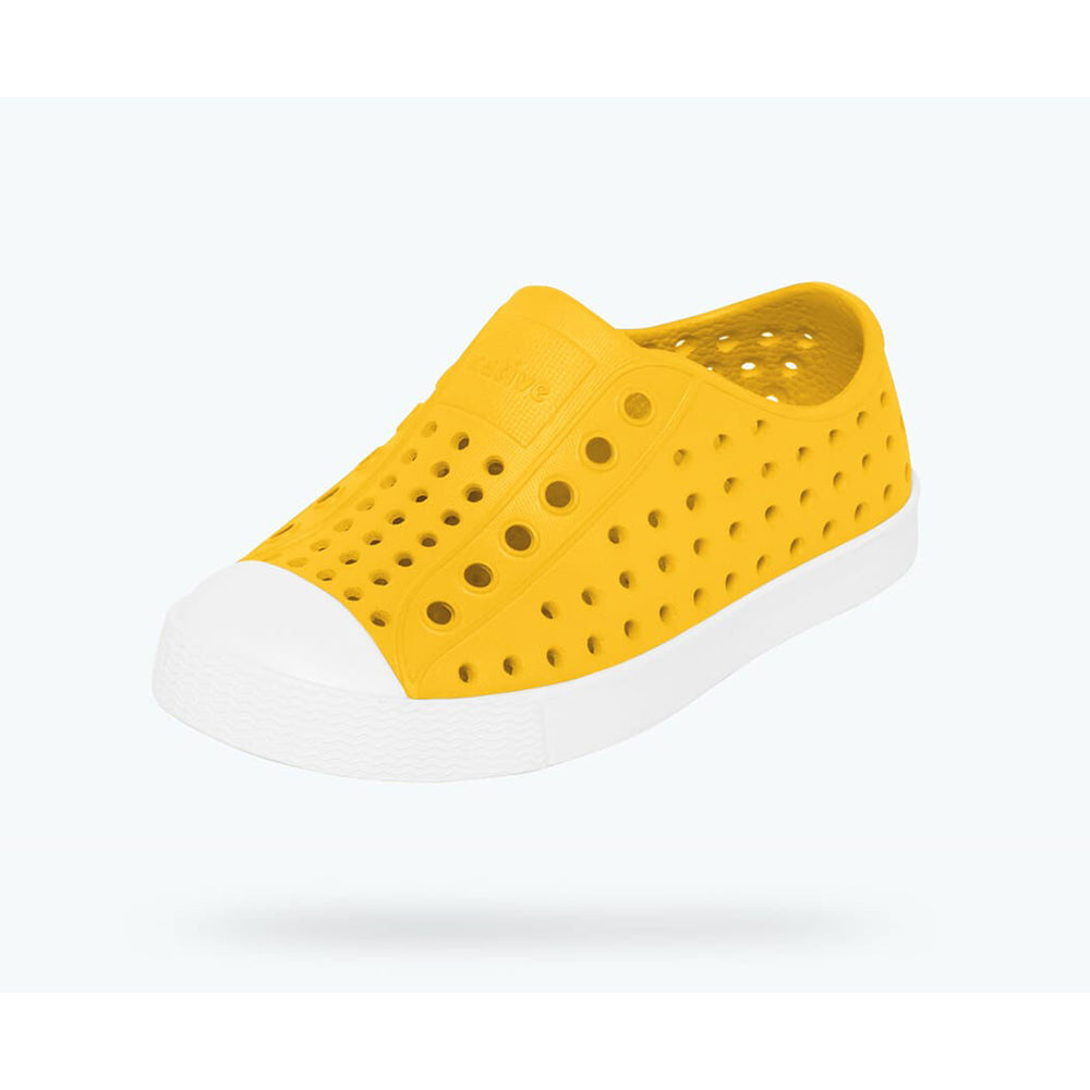 Native Shoes Native Shoes Jefferson Child Shoes Crayon Yellow/Shell White 4 Youth Girls Skate Shoes 5T-13T & 1-7 US Size