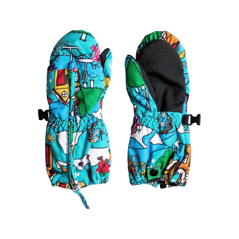 quicksilver Mr Men Kids Mitts back and front view Youth Mitts blue eqkhn03003-wbk6