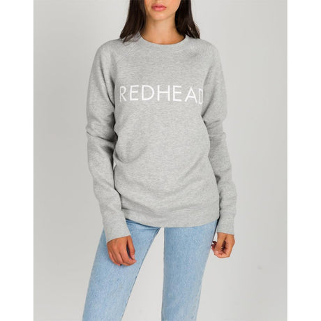 Brunette the Label, Redhead Crew Sweatshirt, Womens Sweatshirts, Pebble Grey, BTLF022