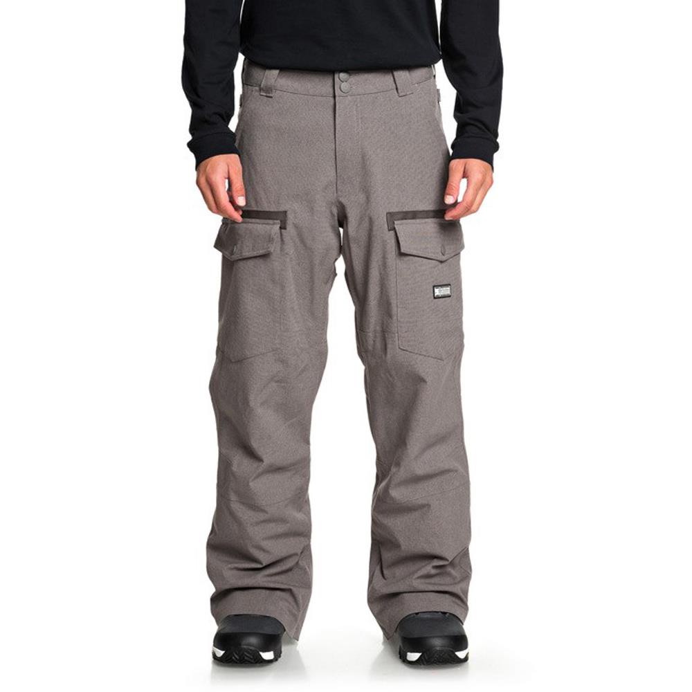 edytp03045-clm0 DC Code Mens Snow Pants dark gull gray front view