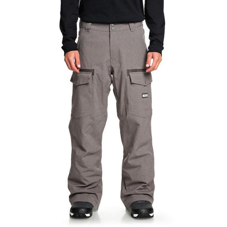 edytp03045-clm0 DC Code Mens Snow Pants dark gull gray front view