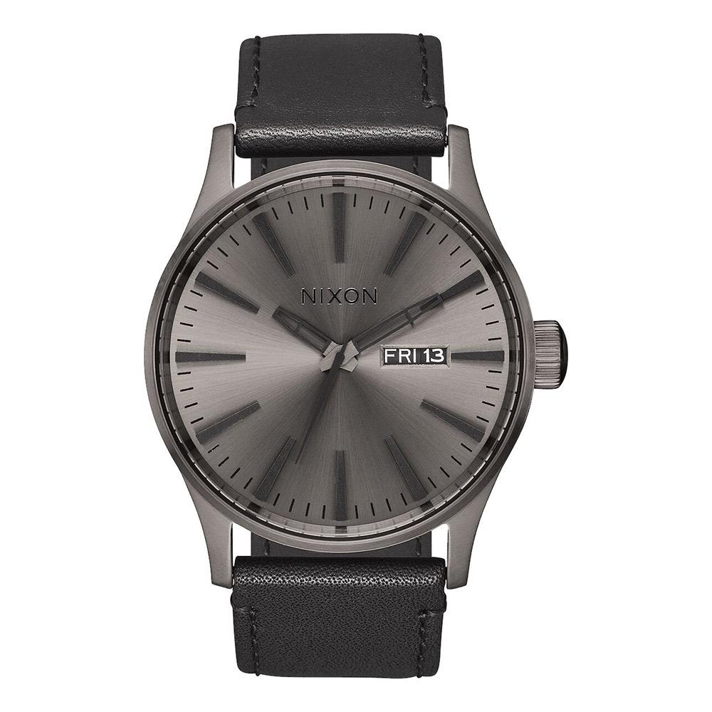 Nixon Sentry Leather Band Watch