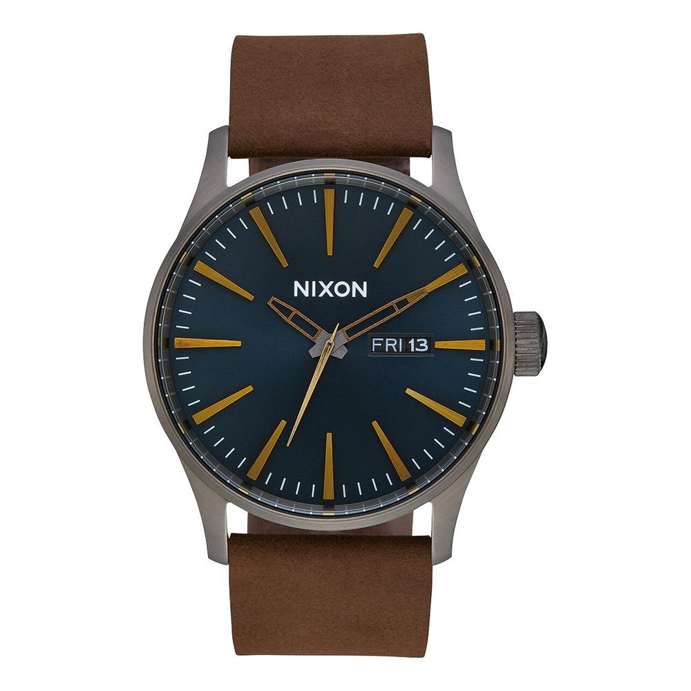 Nixon Sentry Leather Band Watch