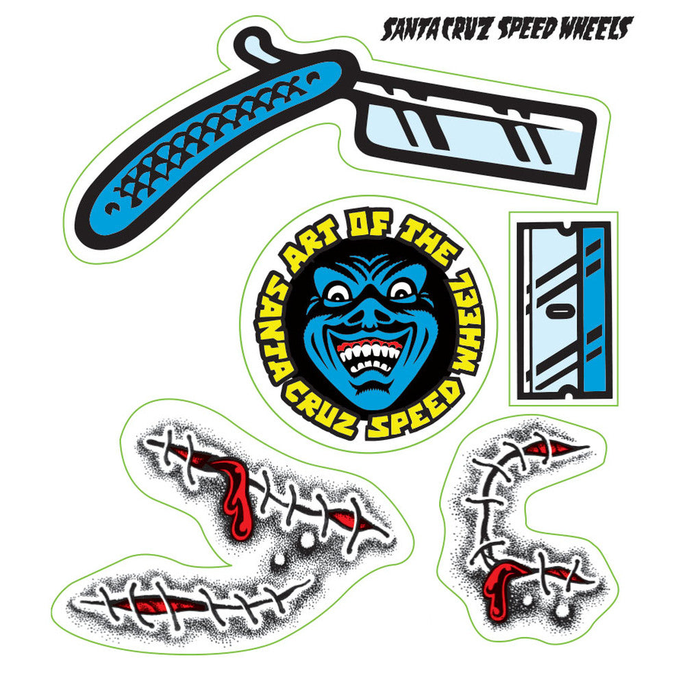 Santa Cruz Sticker Sheet SW Cutter