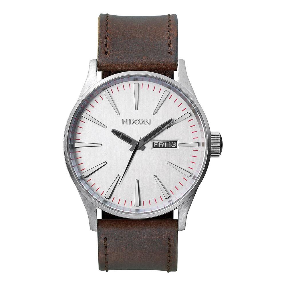 Nixon Sentry Leather Band Watch