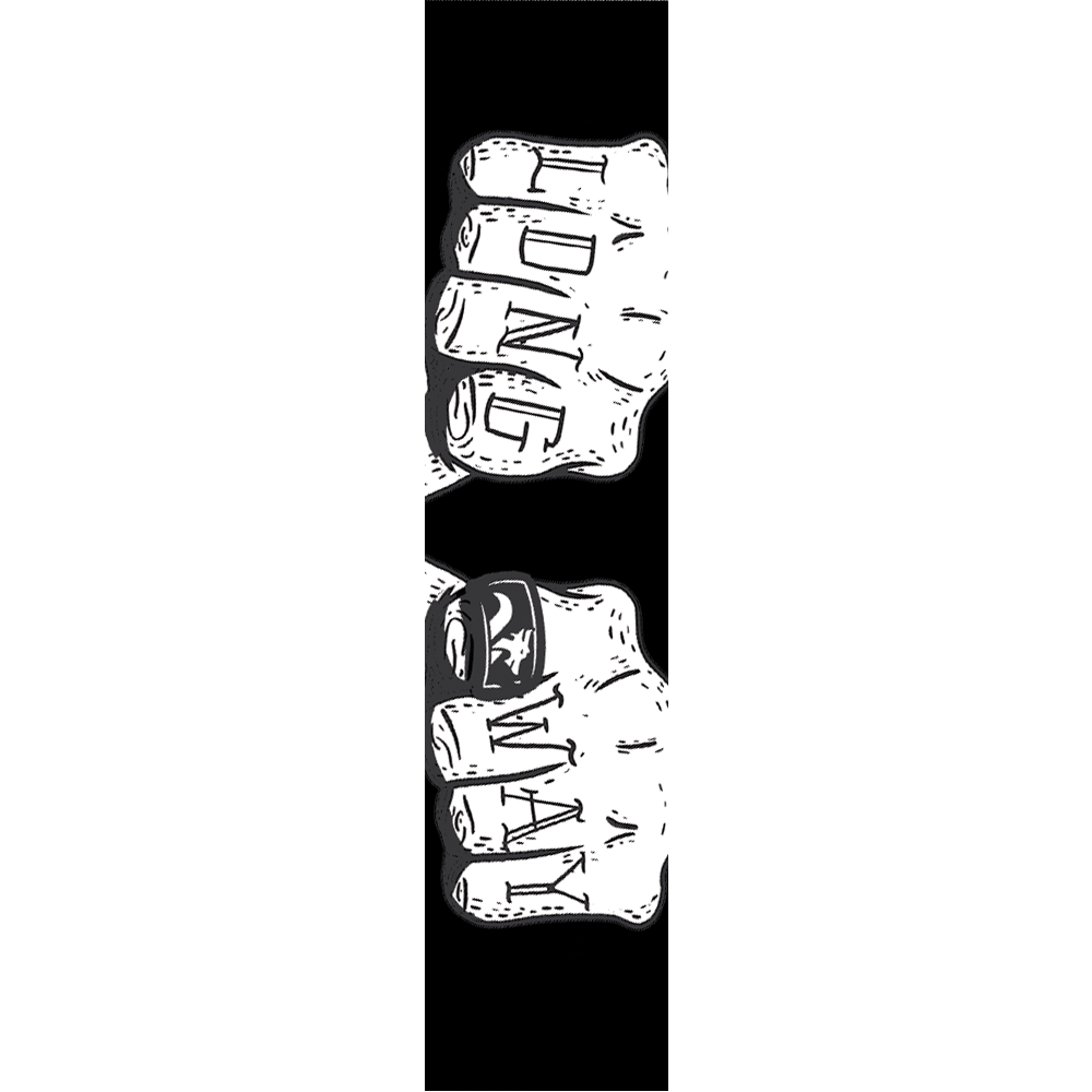 Cinta de agarre Longway Fist en blanco y negro