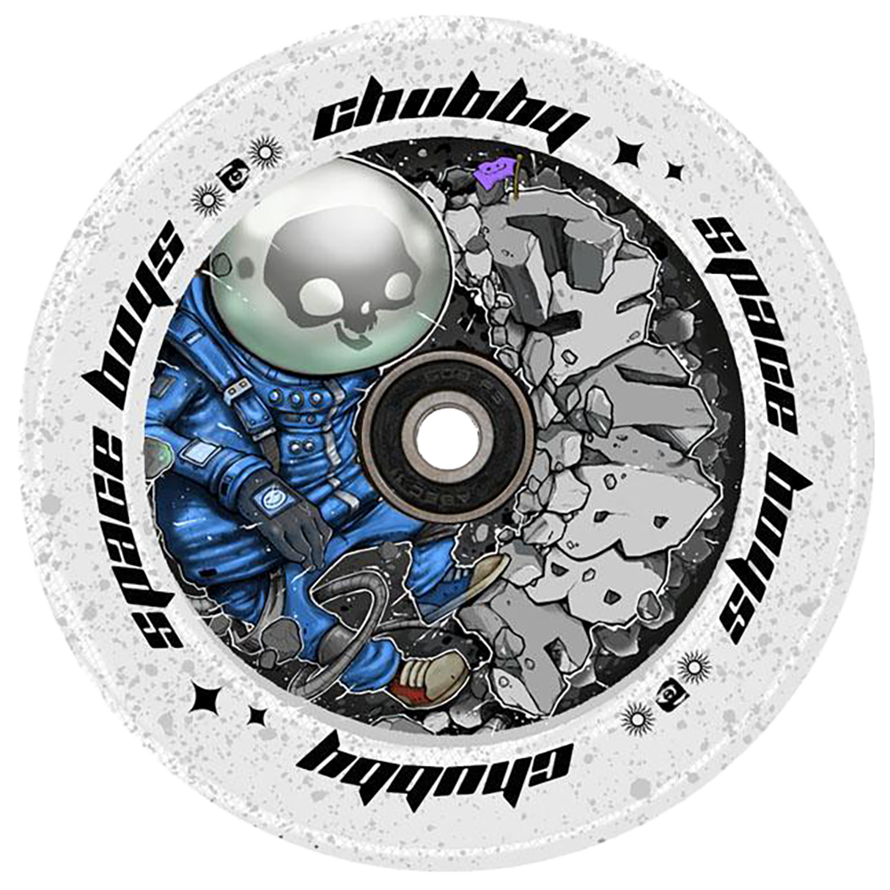 Chubby Spaceboys Astronauta con purpurina transparente - Rueda individual