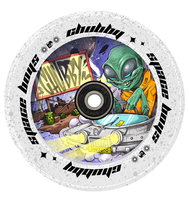 Chubby Spaceboys Alien Clear Glitter - Rueda individual