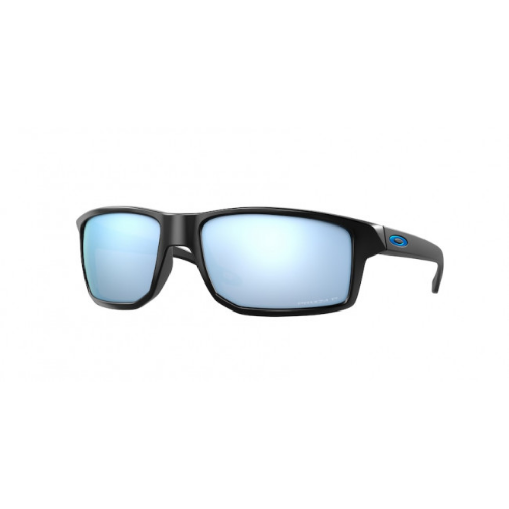 Oakley Gibston sunglasses with black frames and polarized Prizm lenses, showcasing style and lens technology.