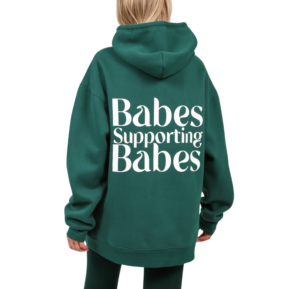 Brunette "Babes Supporting Babes" Big Sister Hoodie