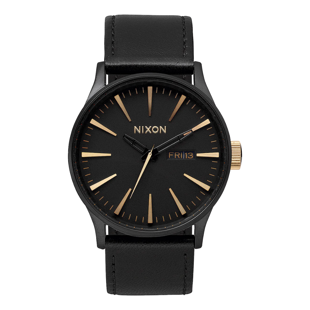 Nixon Sentry Leather Band Watch