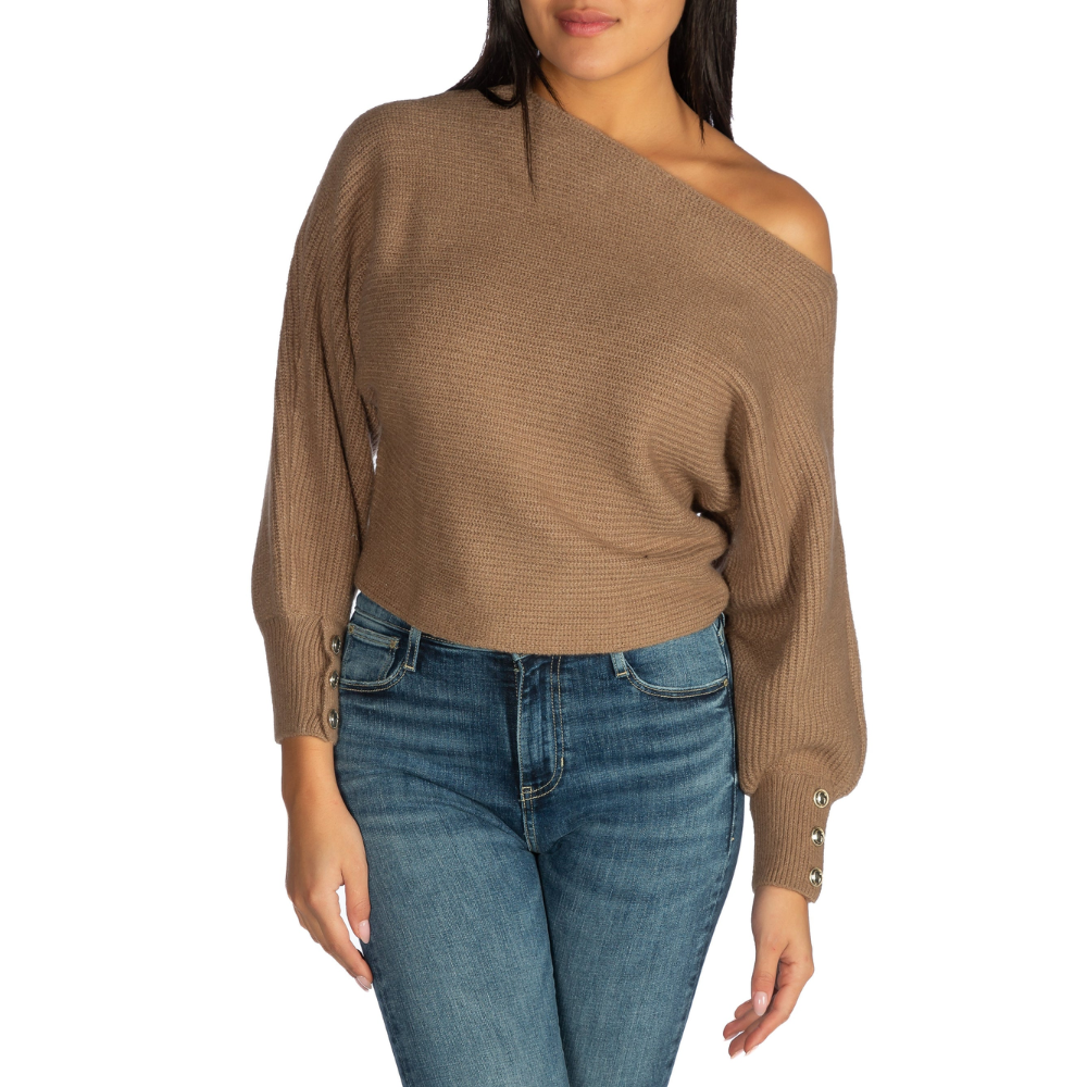 Guess off the shoulder on sale sweater