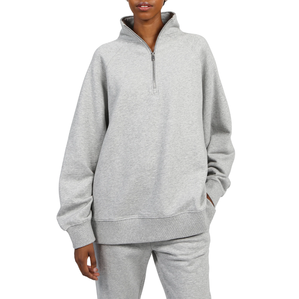 Brunette Half-Zip NYBF Crew