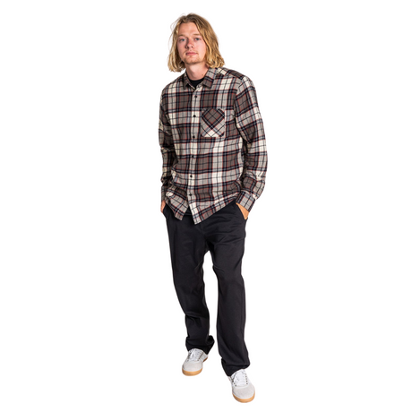 Volcom Mens Caden Plaid Long Sleeve Shirt