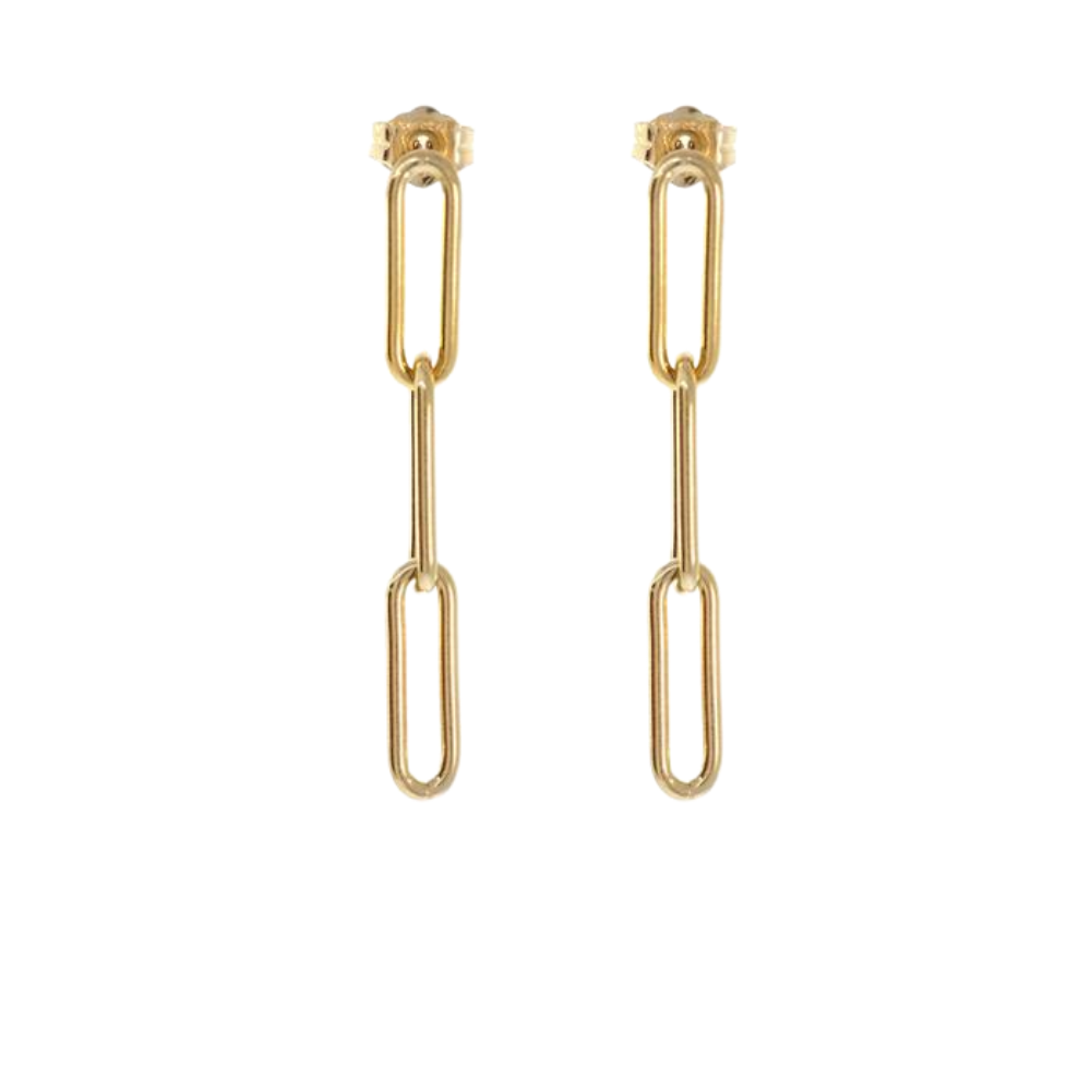 Carden Avenue - Boucle d'oreille à trois maillons Stacia