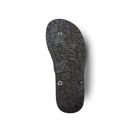 volcom recliner rubber sandals youth bottom view kids sandals black x0811711-blk