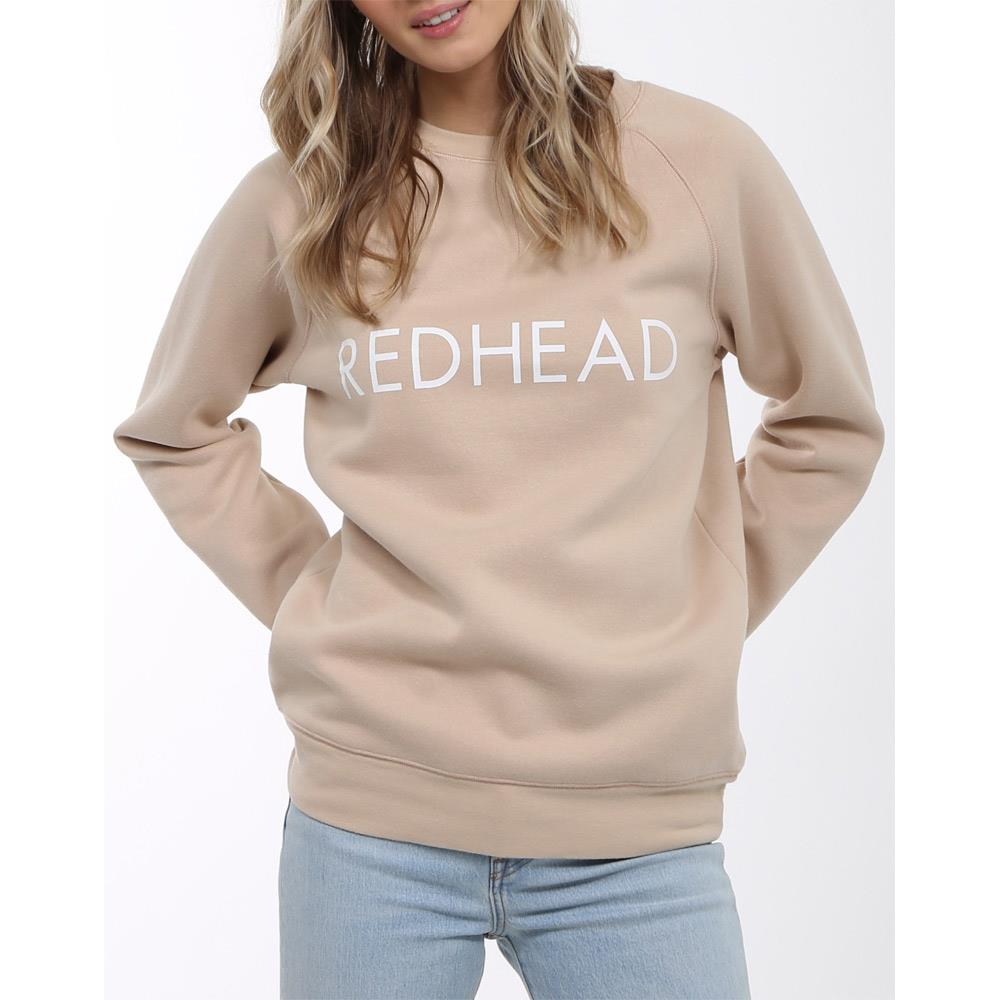 Brunette the Label, Redhead Crew Sweatshirt, Womens Sweatshirts, Toasted Almond, BTLF022