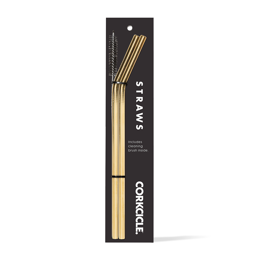 2100STRAW-EG Corkcicle Tumbler Straw gold over all view