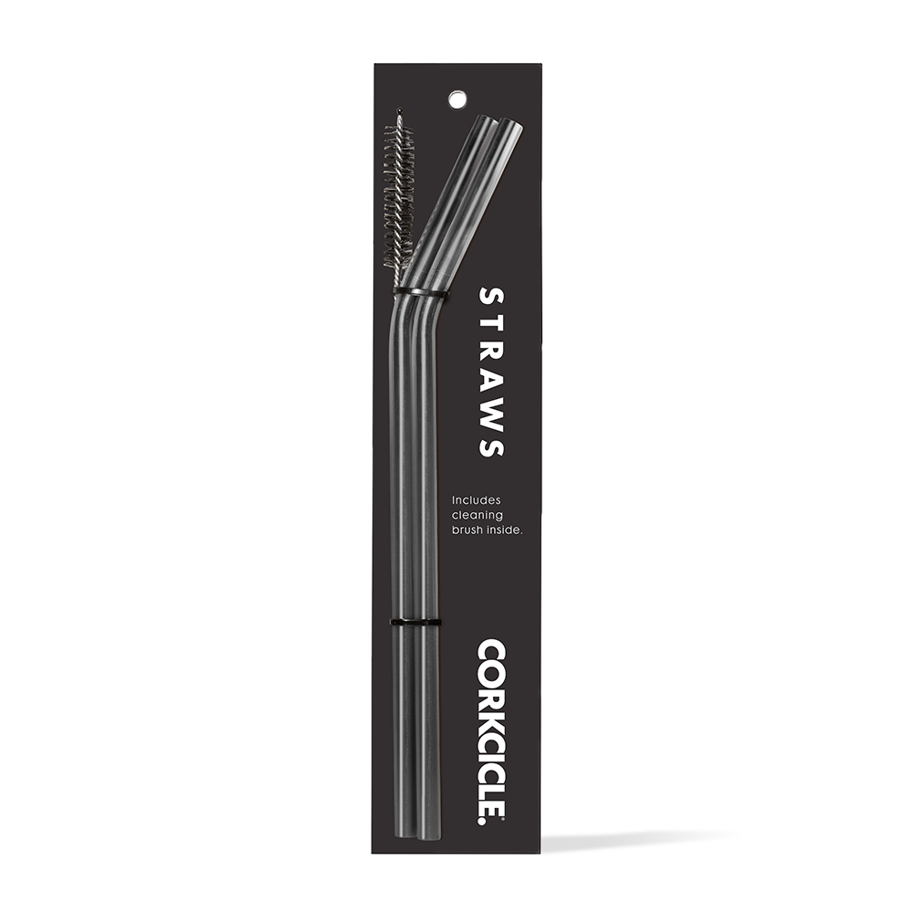 2100STRAW-EGM Corkcicle Tumbler Straw gunmetal over all view