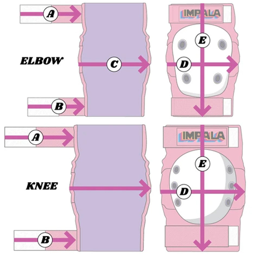 Impala Roller Skates Protective Pads