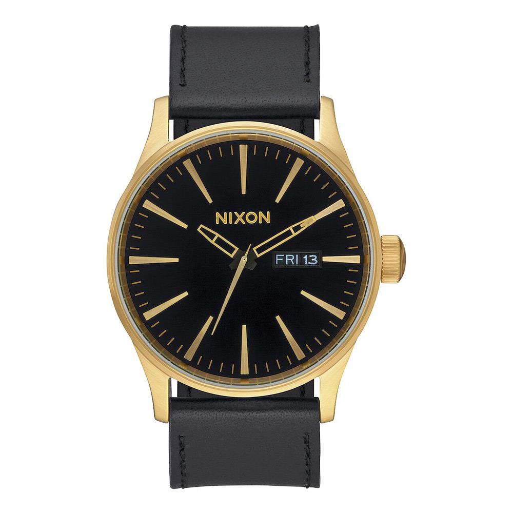 Nixon Sentry Leather Band Watch