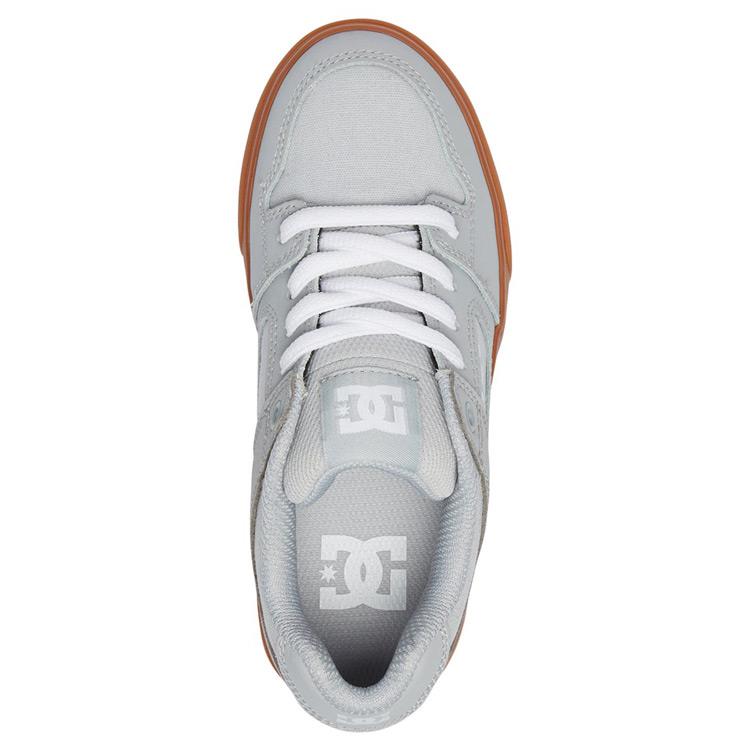 dc pure kids top view kids skate shoes gray adbs300267-2gg