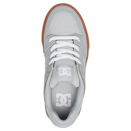 dc pure kids top view kids skate shoes gray adbs300267-2gg