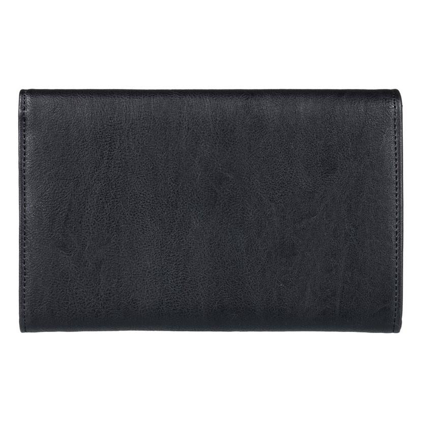 roxy pink motel faux leather wallet back view womens wallets black erjaa03400-kvj0