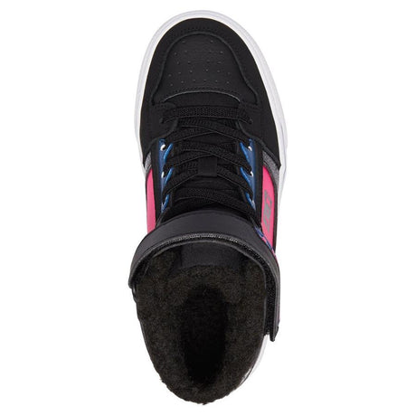 dc Spartan High WNT EV High Top Shoes top view kids winter boots black/pink adgs300274-bbp