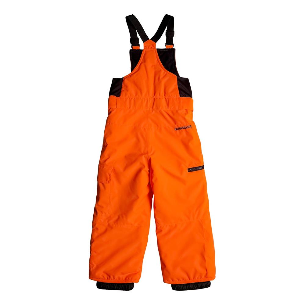 quicksilver Boogie Kids Bib front view Boys Snowboard Pants orange eqktp03002-nkr0
