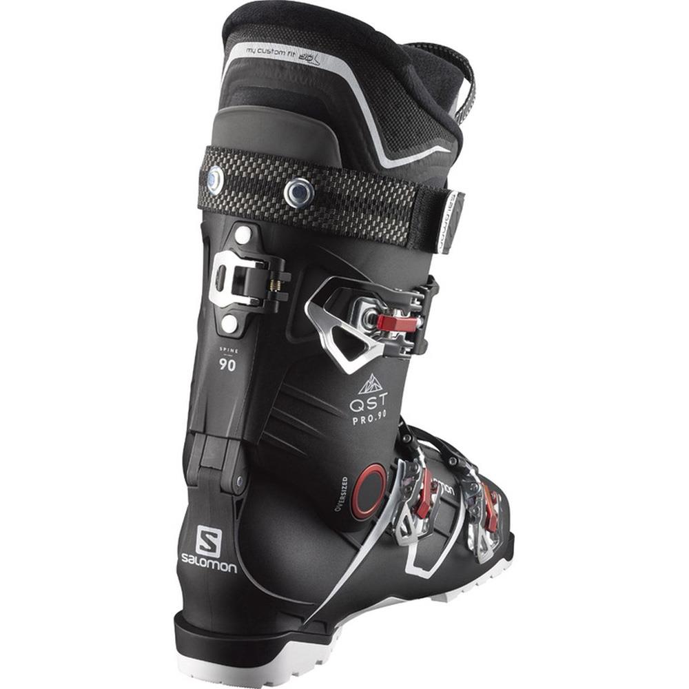 l39153600 salomon alp qst pro 90 back view mens boots black/red