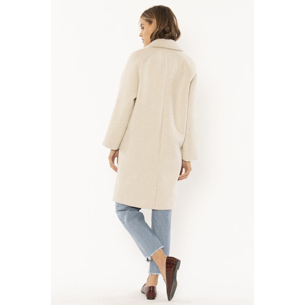 a704msie-oat Amuse Society Siena Wool Coat oatmeal back