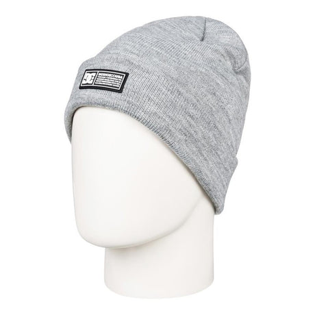 edyha03095-skph DC Label Cuff Beanie heather grey overall view